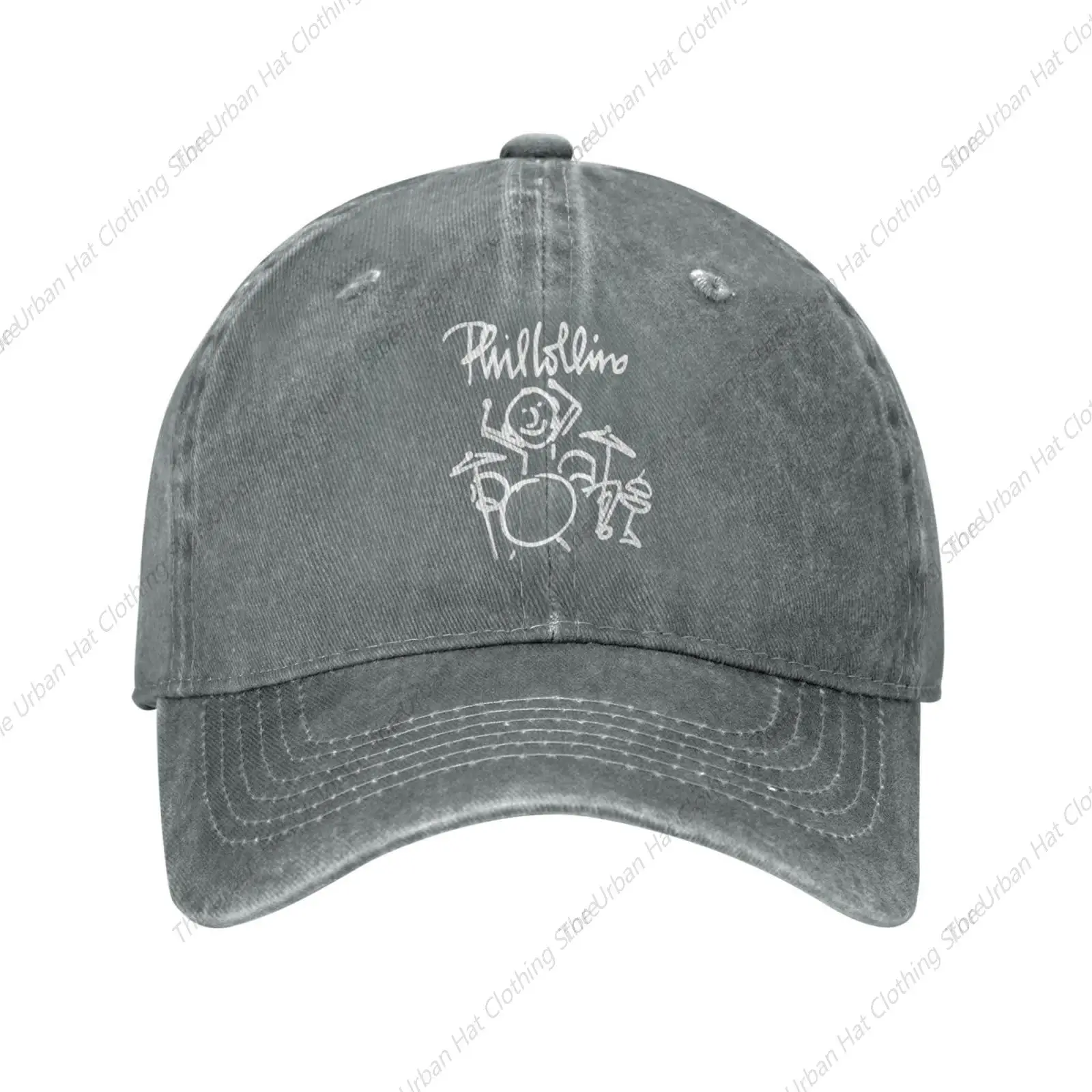 Phil Musik und Collins Baseball Cap Vintage gewaschene Denim Caps Unisex Casual Outdoor Sport Trucker Hut für Mann Frau