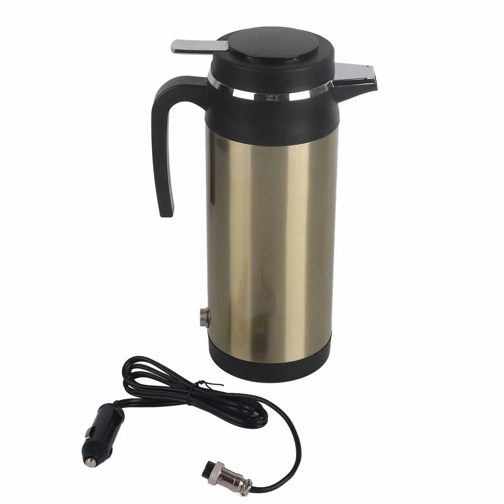 

1000ML 12V/24V Stainless Steel Electric In-car Kettle Travel Thermoses Heating Water Bottle New