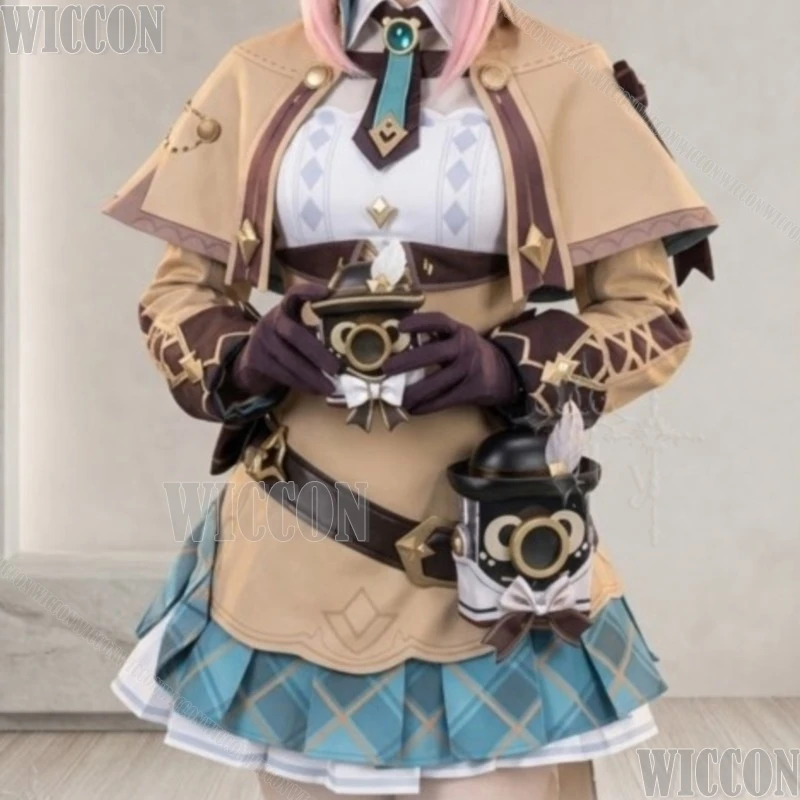 

Genshin Impact Charlotte New Skin Cosplay Female Game Character Comic Con Halloween Live Show Theme Navidad Carnaval Event