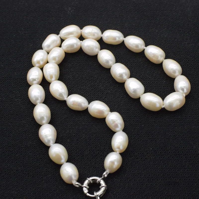 

WOW! freshwater pearl white egg 11-14mm necklace 17inch nature wholesale