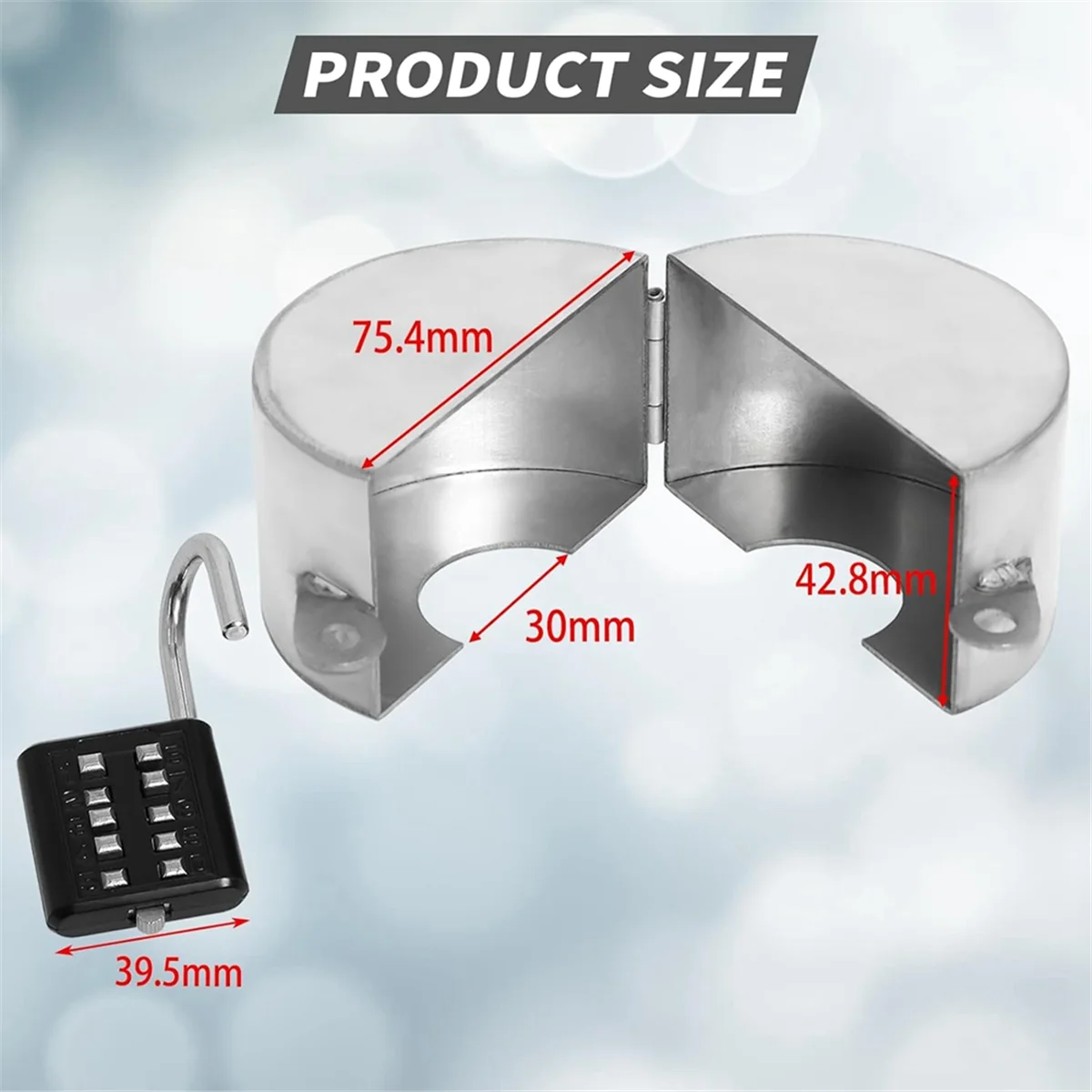 

2025+ Gate Valve Locking Device (2 Set) Hose Bib Lock Outdoor Faucet, Water Faucet Lock for Door Knob, Outside Garden, Oil