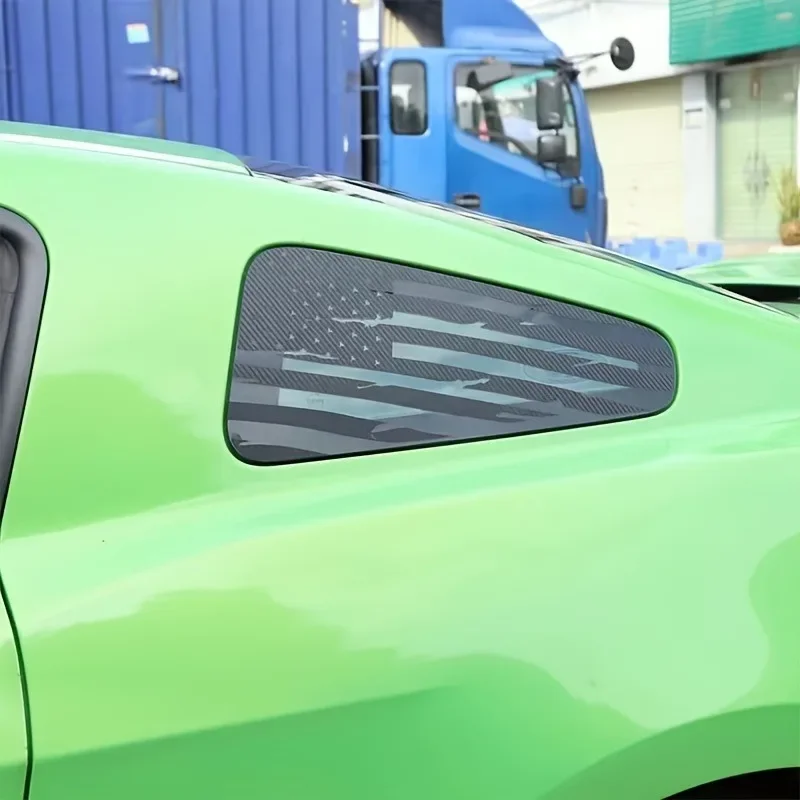 Decalque da janela do carro janela traseira bandeira americana design adesivo auto-adesivo para ford mustang 2008 2009 2010 2011 2012 2013 2014