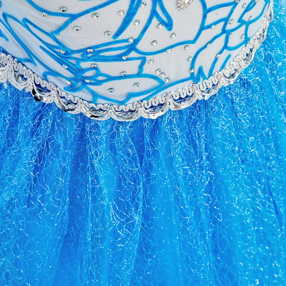 Pakaian Pesta Ulang Tahun Halloween Anak-anak Gaun Cosplay Elsa Payet Salju Biru Karnaval Anak-anak Kostum Putri Biru Elegan Anak Perempuan
