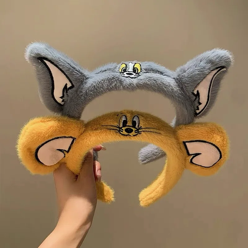 Lovely Tom and Jerry Hair Band Cartoon Anime Headband Japanese Style Cat Mouse Put on Makeup Wash Face Headband Girl