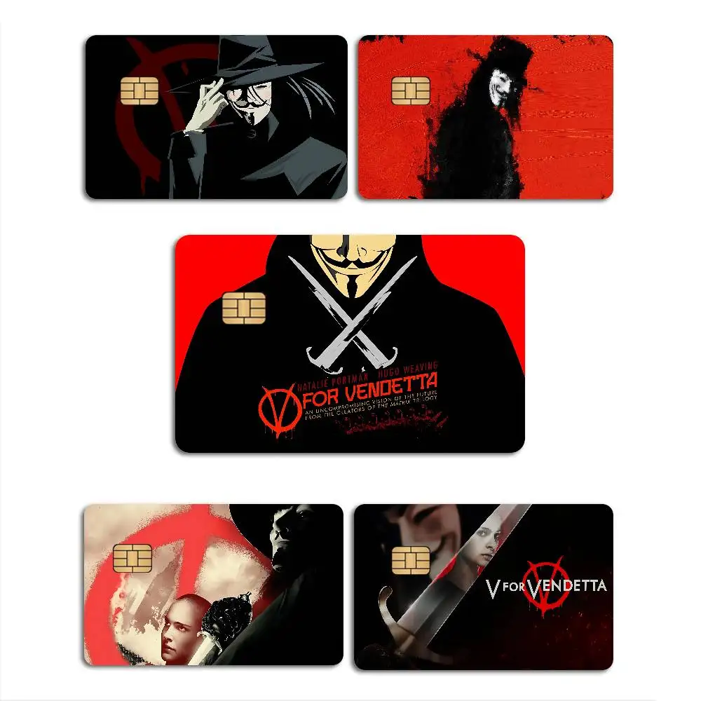 Classic Movie V-V F-For V-Vendetta 100% Hot Sale Amine Credit Debit Bank Card Bus Card Film Skin Sticker