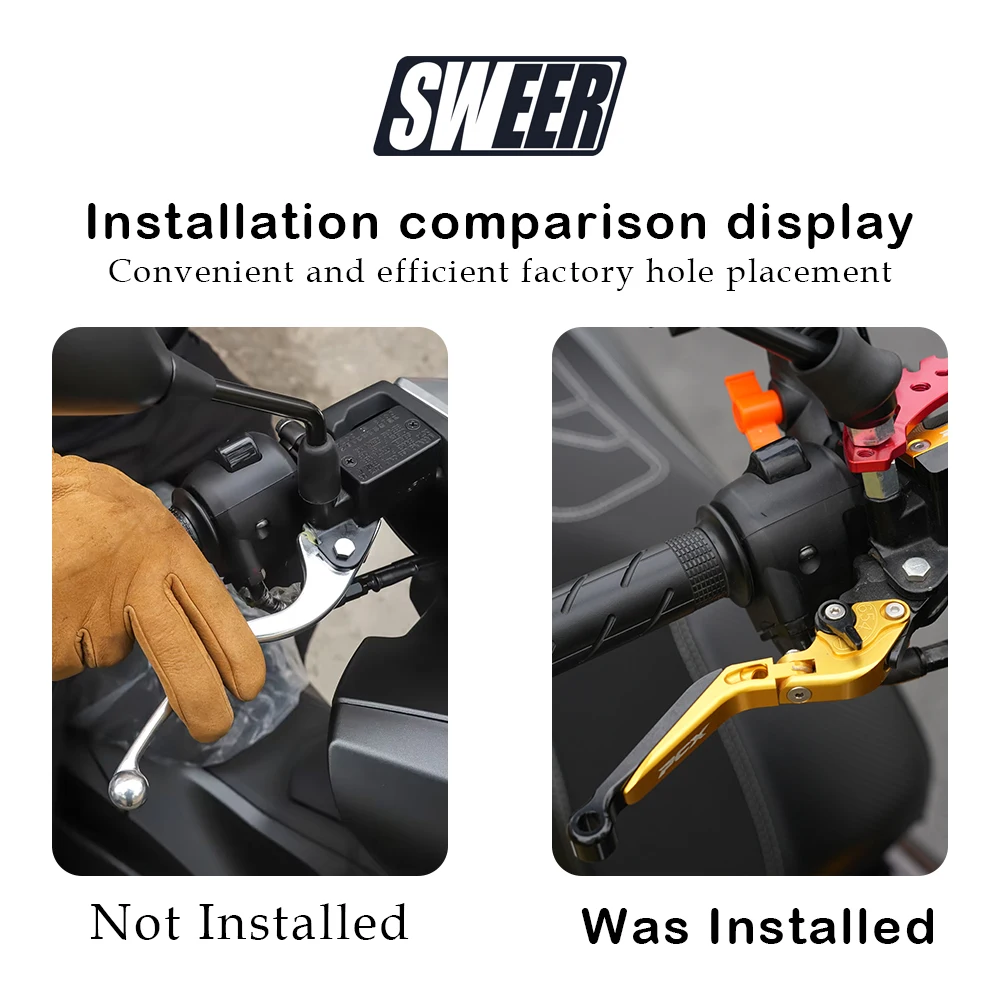Motorcycle Brake Lever Set Folding Handle Levers Suitable For Honda PCX125 PCX160 ABS 2021-2025 Brake Handle Modification Parts