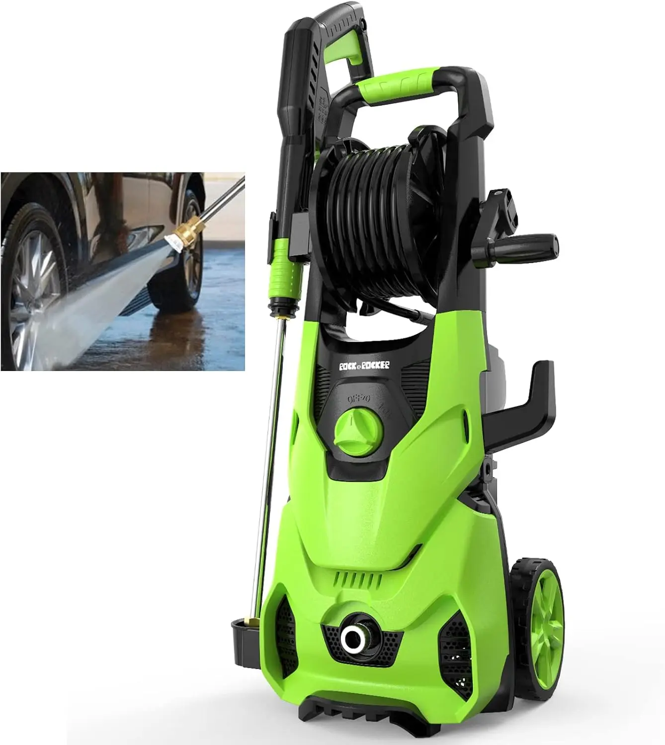 

Electric Pressure Washer, 2150 Max PSI 2.6 GPM Washer with 4 Nozzles Foam Cannon for Cars,Powerful Electric Power