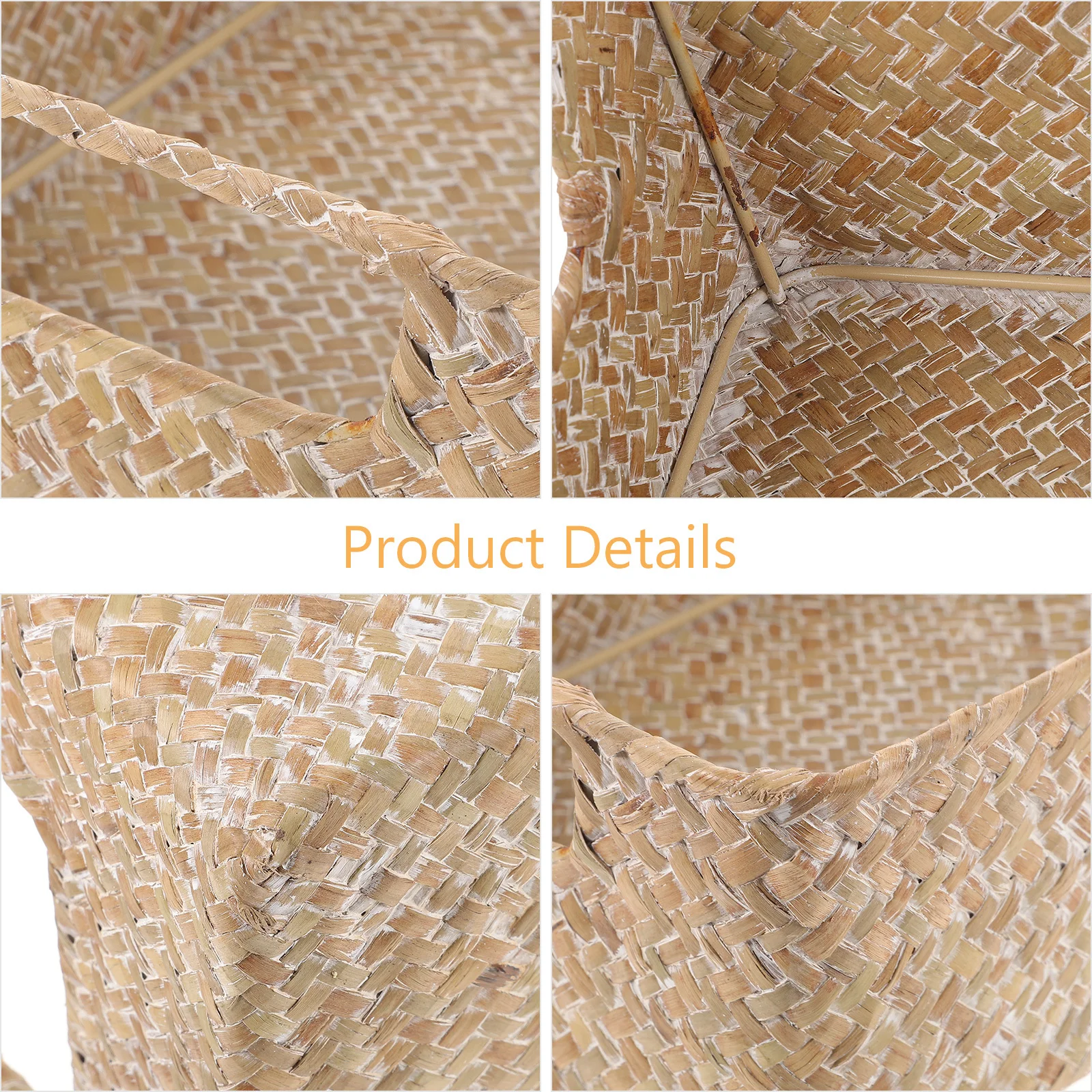 

Bread Basket Hand-Woven Wicker Storage Basket For Fruit Snack Desktop Organizing Multi-Function Household Container