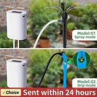 Automatic Watering System Kit 4/8 Heads Pump Timer Controller For Garden Plants Flowers Self Irrigation Sprinkler Tool