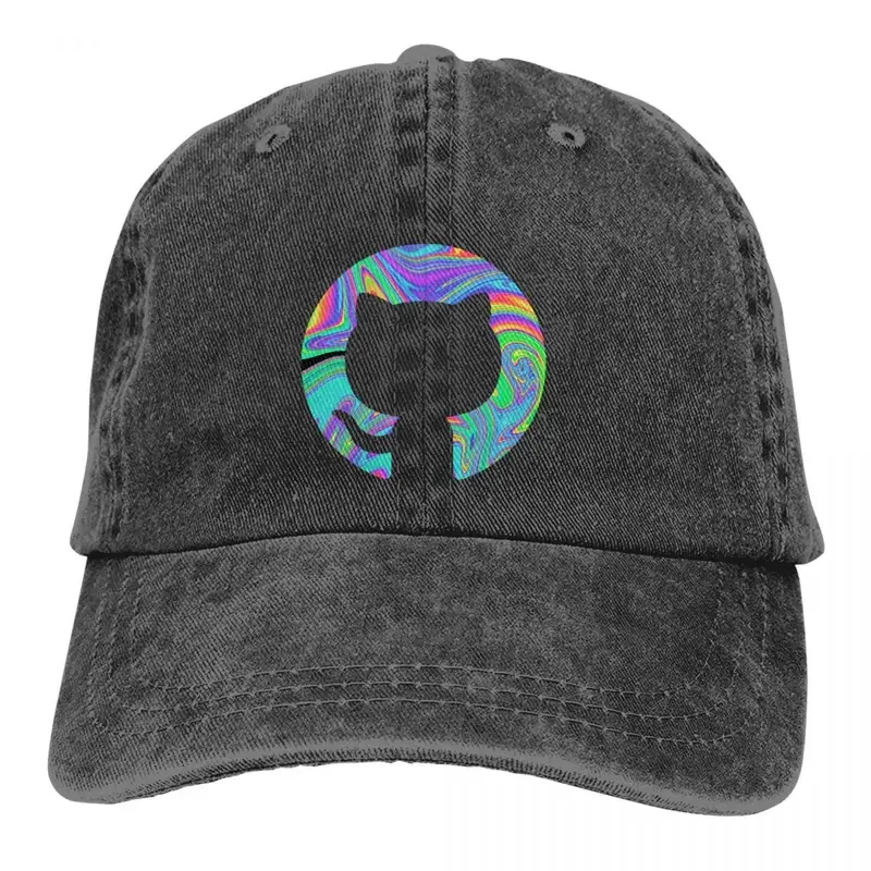 Y2K Psychedelic Github Baseball Caps Peaked Cap Python Linux Code Sun Shade Hats For Men Women