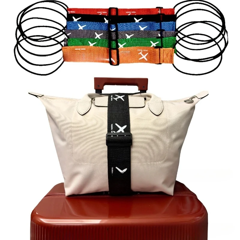 Luggage Packing Strap Elastic Rope Travel Bag Fixing Belt Binding Tie Print Airplane Fastening