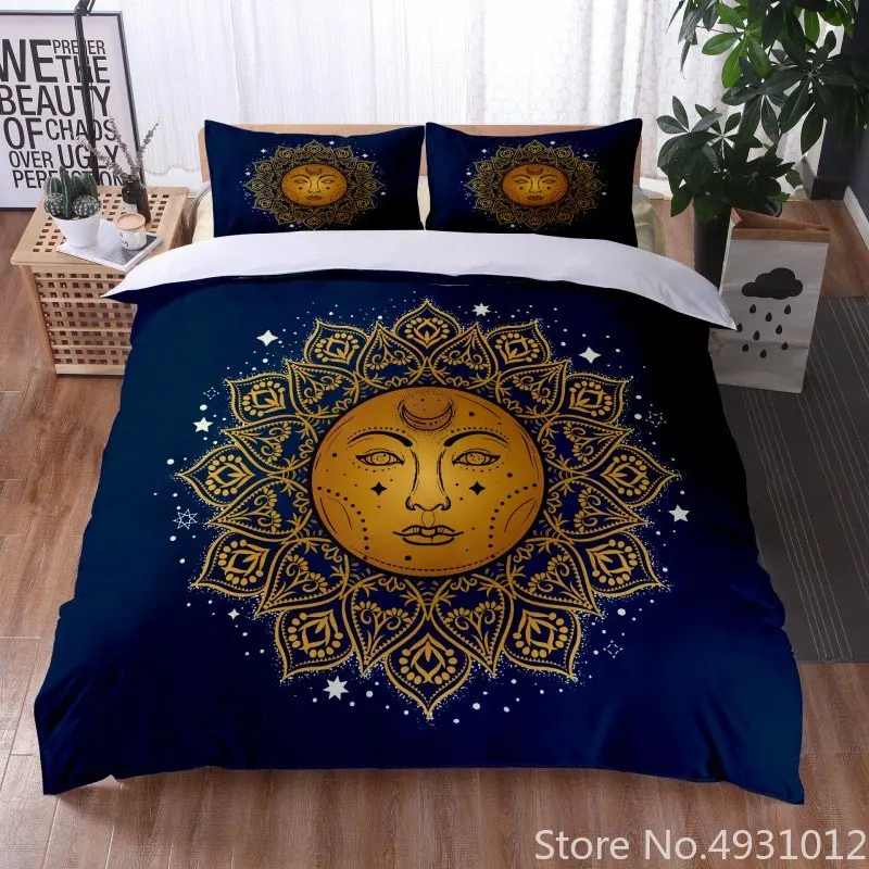 Fashion Retro Ethnic Bedding Set Adult Bedroom Decoration Duvet Cover Pillow Case Single Double Queen King Size