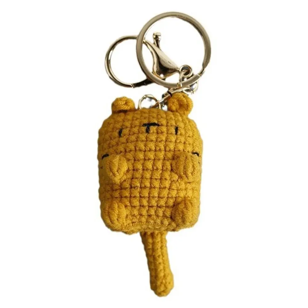 

Crochet Exposing Belly Cat Keychain Hand-woven Calico Cat Cute Cat Keyring Siamese Cat Decoration Cute Animal Pendant Men Women