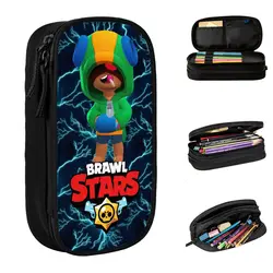 B-Brawls S-Stared Game Leon Pencil Cases Lovely Pen Holder Bags Student Large Storage School Supplies Cosmetic Pencil Box