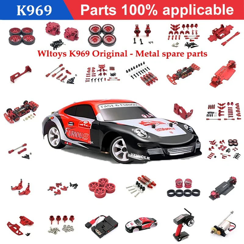 

WLtoys K969 284010 284131 K989 K979 P929 P939 Metal Front and Rear Bumper 1/28 RC Car Upgrade Parts Accessories Car Accessories