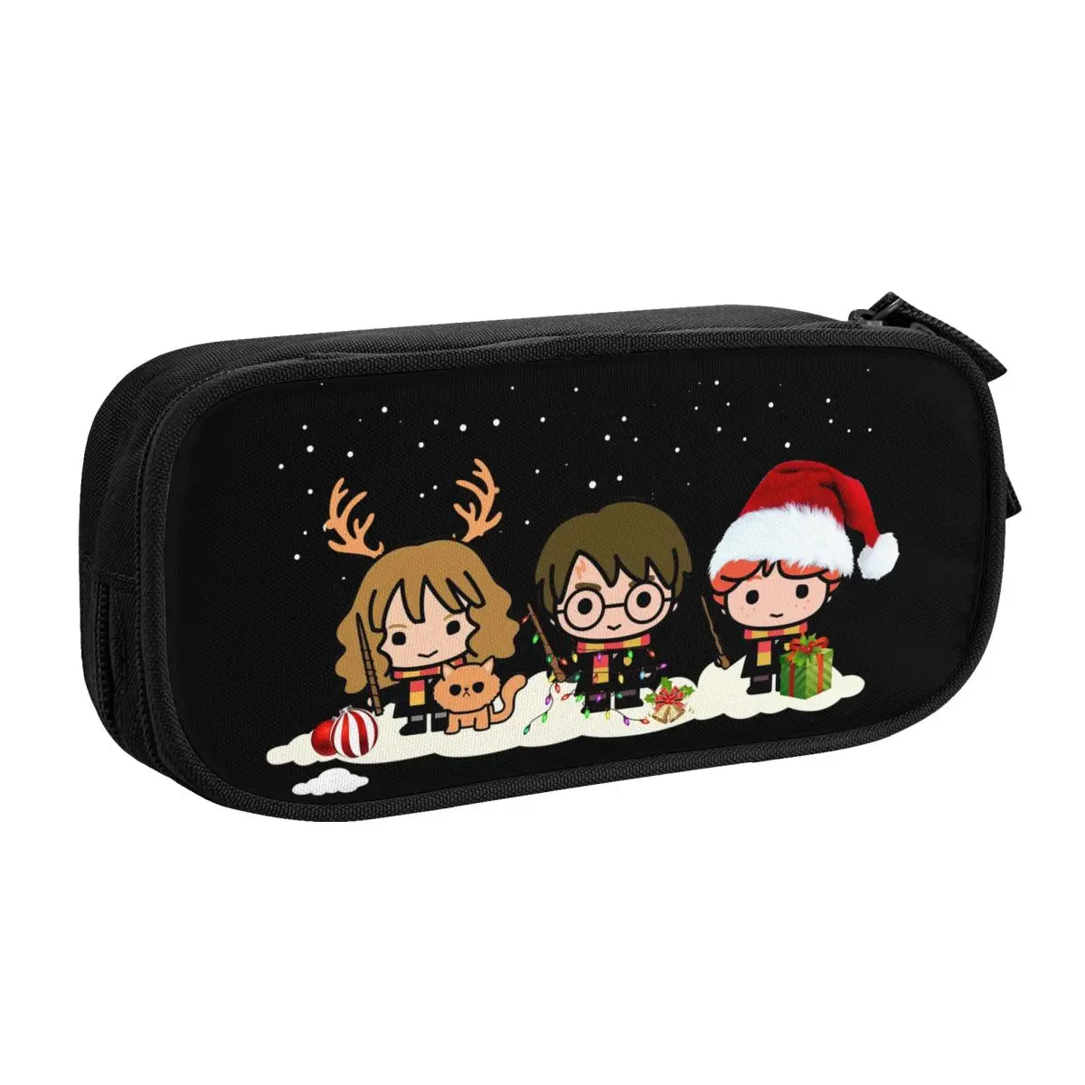 Custom Korean Wizard Cartoon Pencil Cases for School Magic Witchcraft And Wizardry Large Storage Pen Box Bag School Supplies