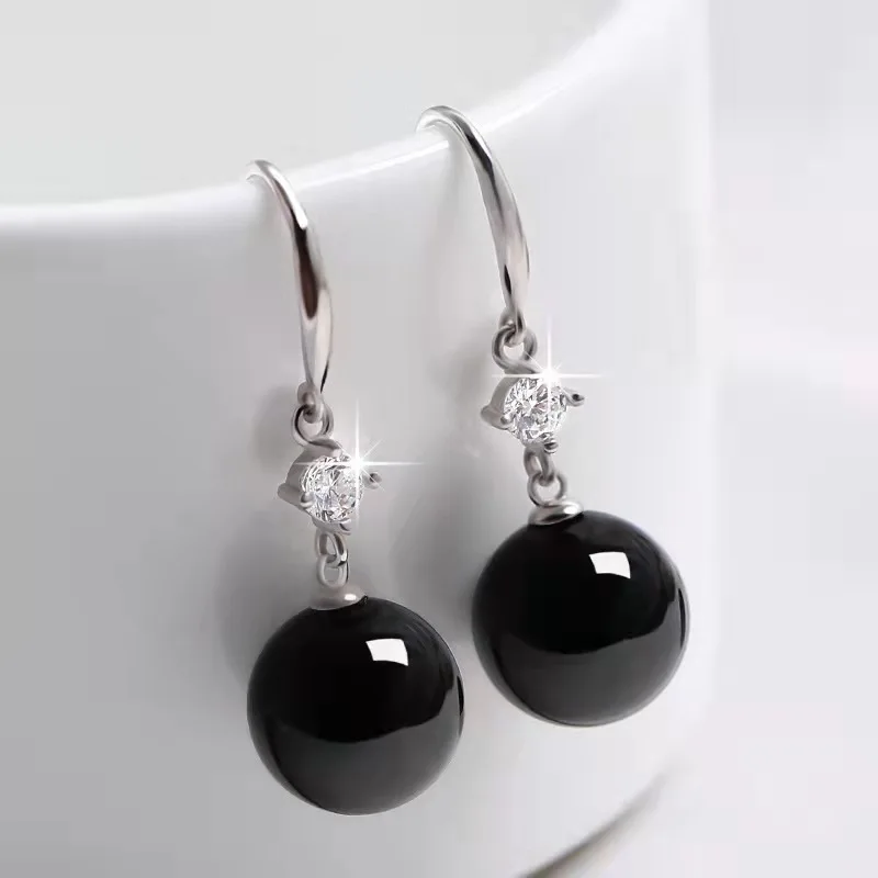 Noble temperament Vintage palace Colorful Agate earrings Pearl 18K Gold 925 Sterling Silver Stud Earrings for Women Fine Jewelry