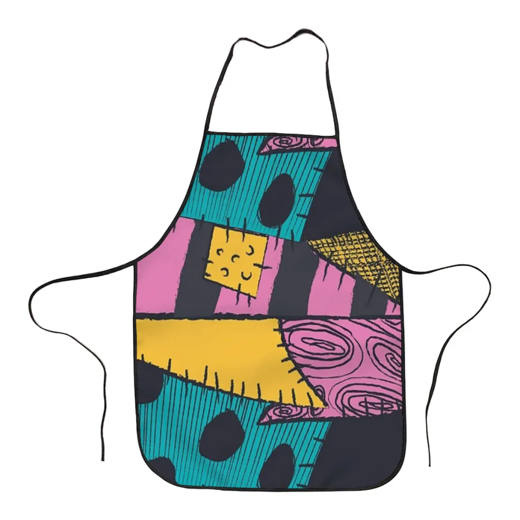 

Nightmare Sewn Pattern Kitchen Aprons for Women Household Cleaning Apron Chefs Cooking Baking Apron