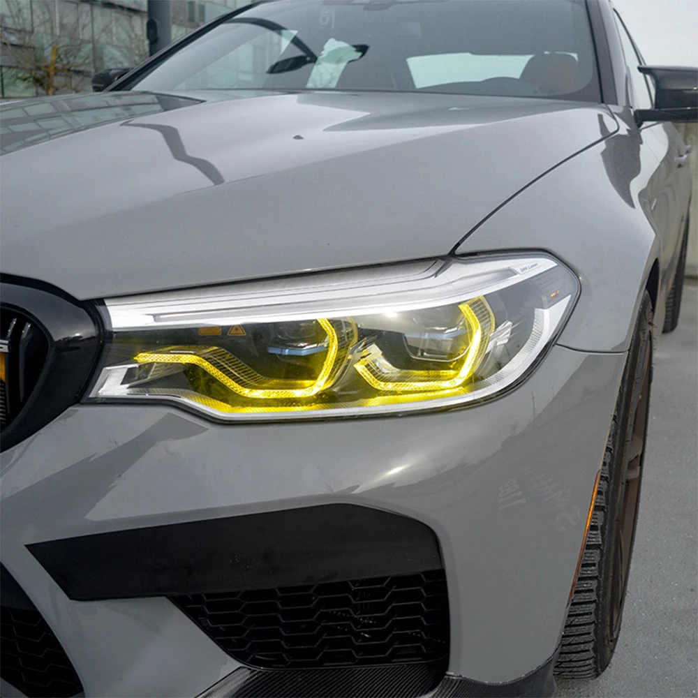 

For BMW 5 Series G30 F90 530 520 525 M5 Golden Eye Lemon Yellow White Switch Double-Color DRL Modules Daytime Running Lights