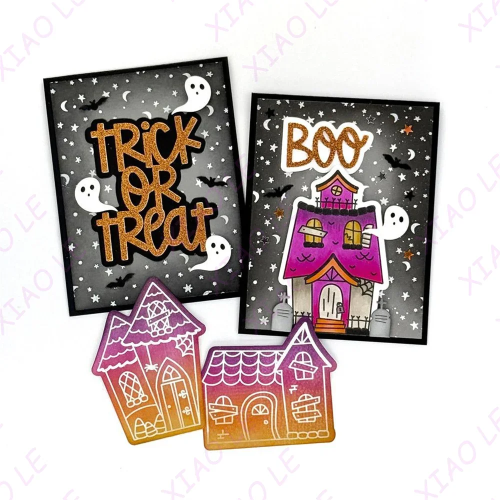 Happy Halloween Haunted Boo Metallo Fustelle Stencil per Scrapbooking Timbro Album fotografico Decorativo Goffratura Taglio Die Carta fai da te