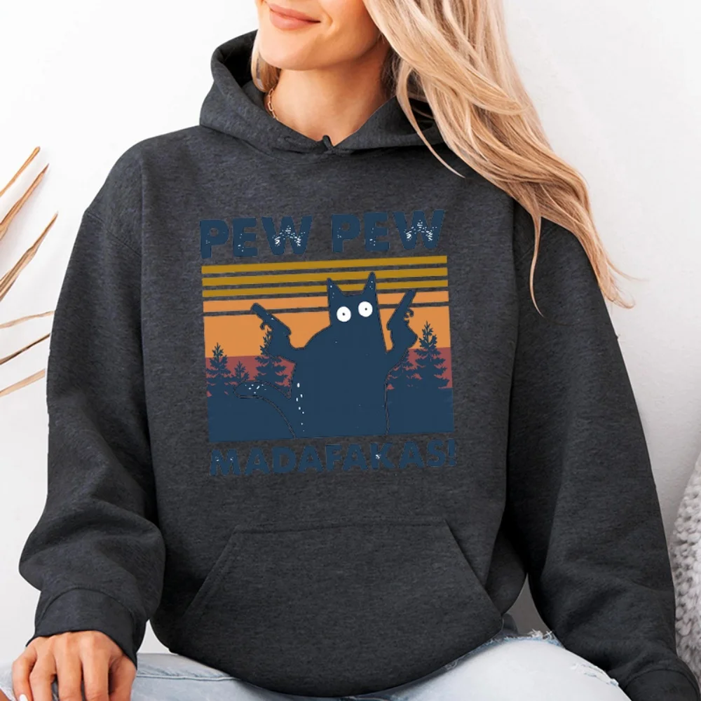 1Pc Pew Pew Madafakas Sunset Cat DIY Iron-On Heat Transfer Sticker Decal T-shirts Sweatshirts Bag Clothing Fabric Handmade Decor