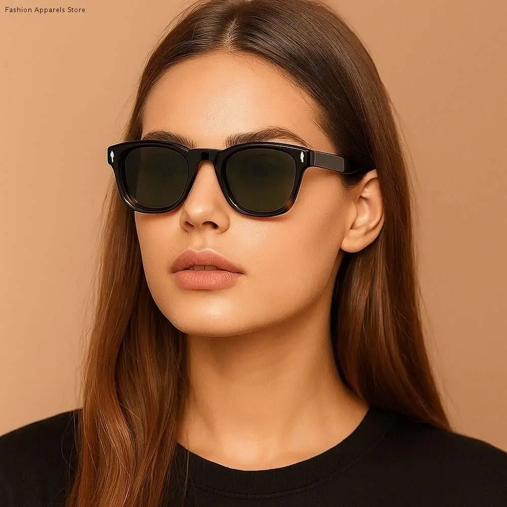 

Lightweight Jelly Retro Sunnies Alloy Sunshade Eyewear Men Polarized Sunglasses Resin Costume Accessory Women Anti-UV Glasses