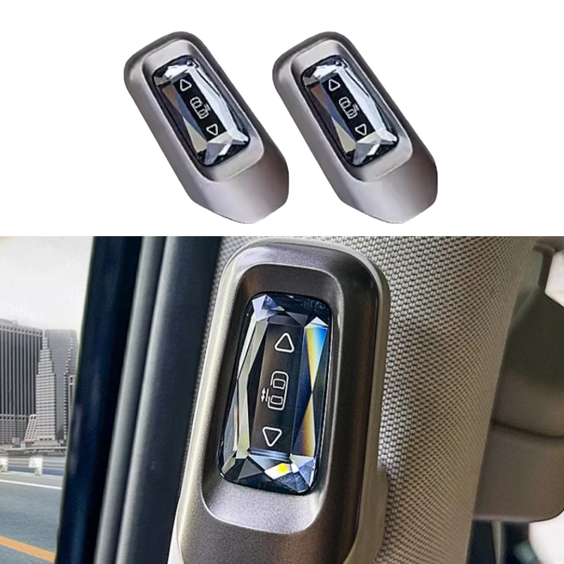 Fit for Denza D9 Modified Crystal Mid-door Button Special Car Special Non-destructive Installation Interior Accessories Supplies