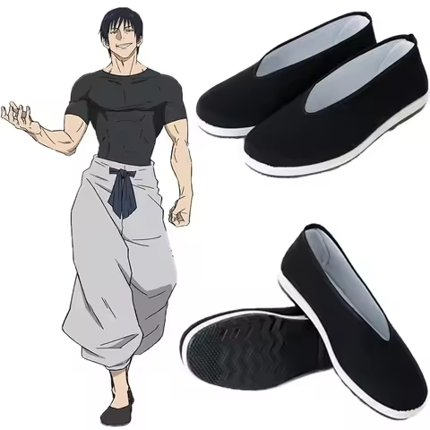 Anime Jujutsu Kaisen Toji Fushiguro Cosplay Shoes For Men Women kung fu shoes Halloween Carnival Role play Shoes Accessories