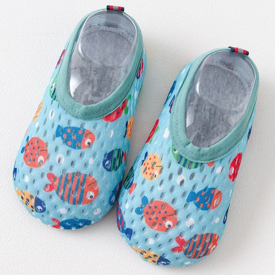 Children Water Shoes Kids Mesh Anti-Slip Floor Clothing Accessories Infant Breathable Rubber Sole Cotton Socks Unisex Slipper