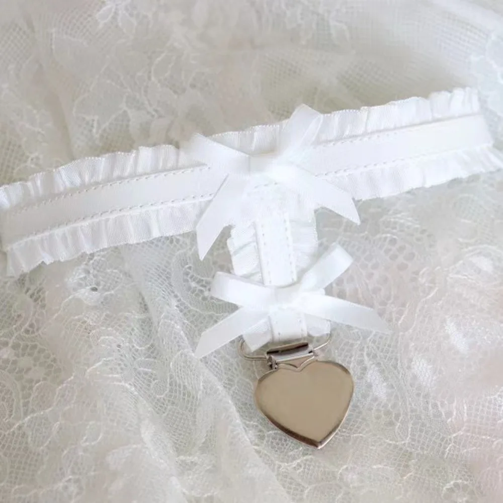 Sweet Lolita Love Heart coscia Harness Anime giapponese anello per gambe di ruolo con Flower Wing Design wedding giarrettiere calza per cintura