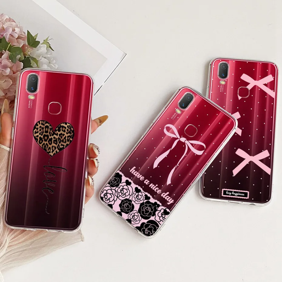 Clear TPU Case For Vivo Y11 Y12i 1906 1906_20 2025 Newest Style Pattern Phone Cases For Vivo 1906 Y11 (2019) Back Cover Bumpers