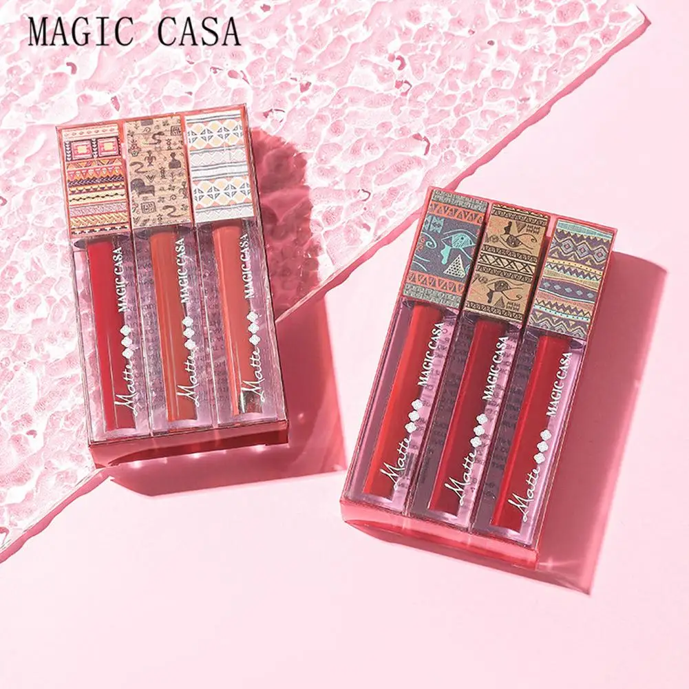 MAGIC House-pintalabios líquido mate, maquillaje de larga duración, resistente al agua, brillo de labios, cosméticos, esmalte de labios, tinte de labios ligero, J0T7