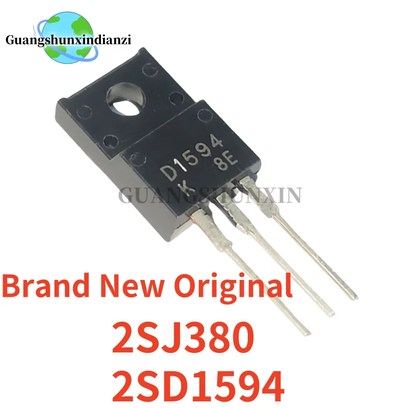 

5 пар/10 шт. новый оригинальный транзистор J380 D1594 2SJ380 2SD1594 TO-220F лучшего качества на складе