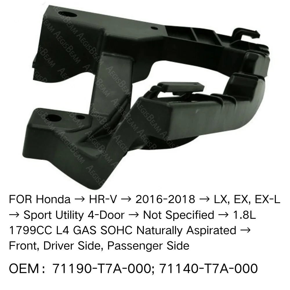 

Кронштейн крепления фары для Honda HR-V 2016-2018 LX EX EX-L Sport Utility 4-дверный, не указанная комплектация, 71190-T7A-000