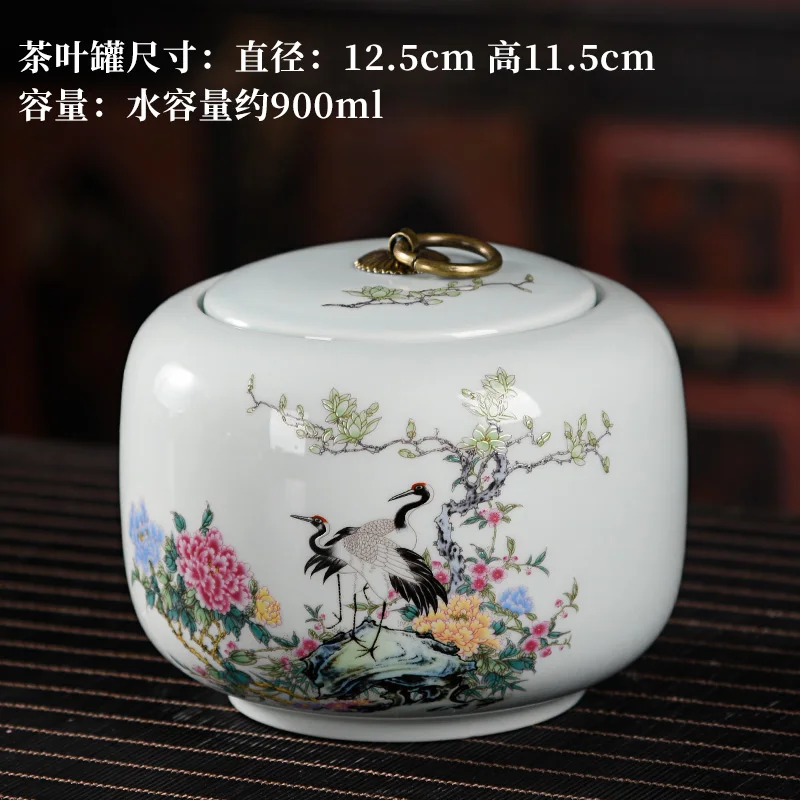 Tea Pot with Lid Ceramic Sealed Pot Tea Pot Storage Pot Boutique High-grade Luxury Household Tea Pot Tea Container Tea Set