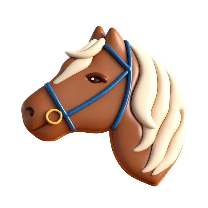 Leather Reins Texture Detail Horse Head Silicone Mold Fondant Chocolate Making Mold