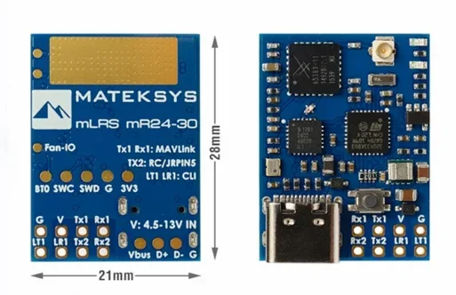 MATEK MATEKSYS MR24-30-TX MLRS MAVLink 2.4GHz TX Module Kit 30dBm LoRa RF for Long Range RC FPV Drone DIY Parts