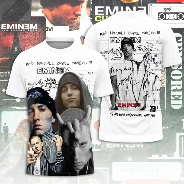 Popular Popular Rapper Eminem 3D Printed t shirts Men/Women Hip Hop Street T-Shirt Loose Casual Tee Top Oversized Men's Clothing - Image 4