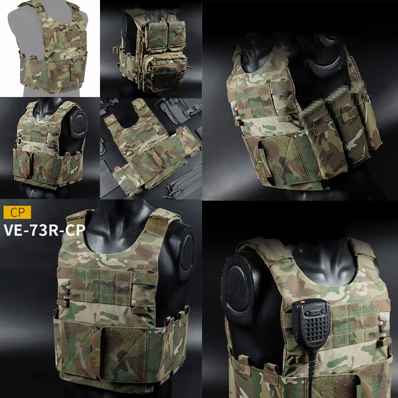 The new multi-color MOLLE tactical vest has an extended zipper on the back, and the LV-119 tactical vest is built to last