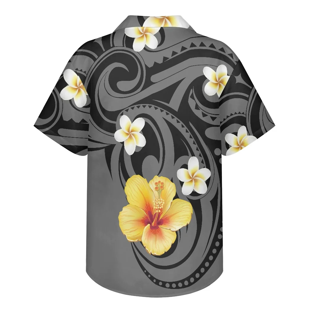 Summer Vacation Casual Samoan Tonga Comfortable Mens Mens Cheap T Shirts High Quality Polynesian Tribal Hawaii Flower Print