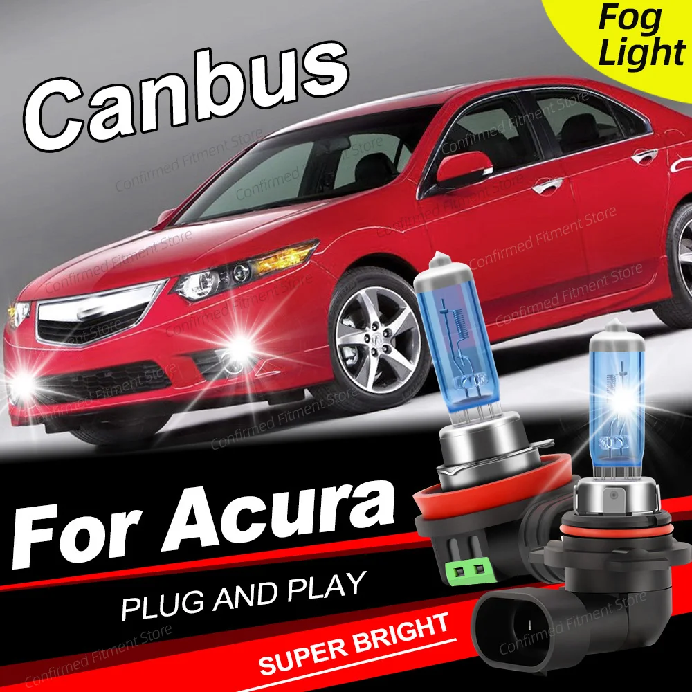 

200W Canbus Car Halogen Front Fog Lamps 9006 HB4 H11 6000K Lights Bulb For Acura MDX 2004-2006 MDX 2007-2013 TSX 209-2014