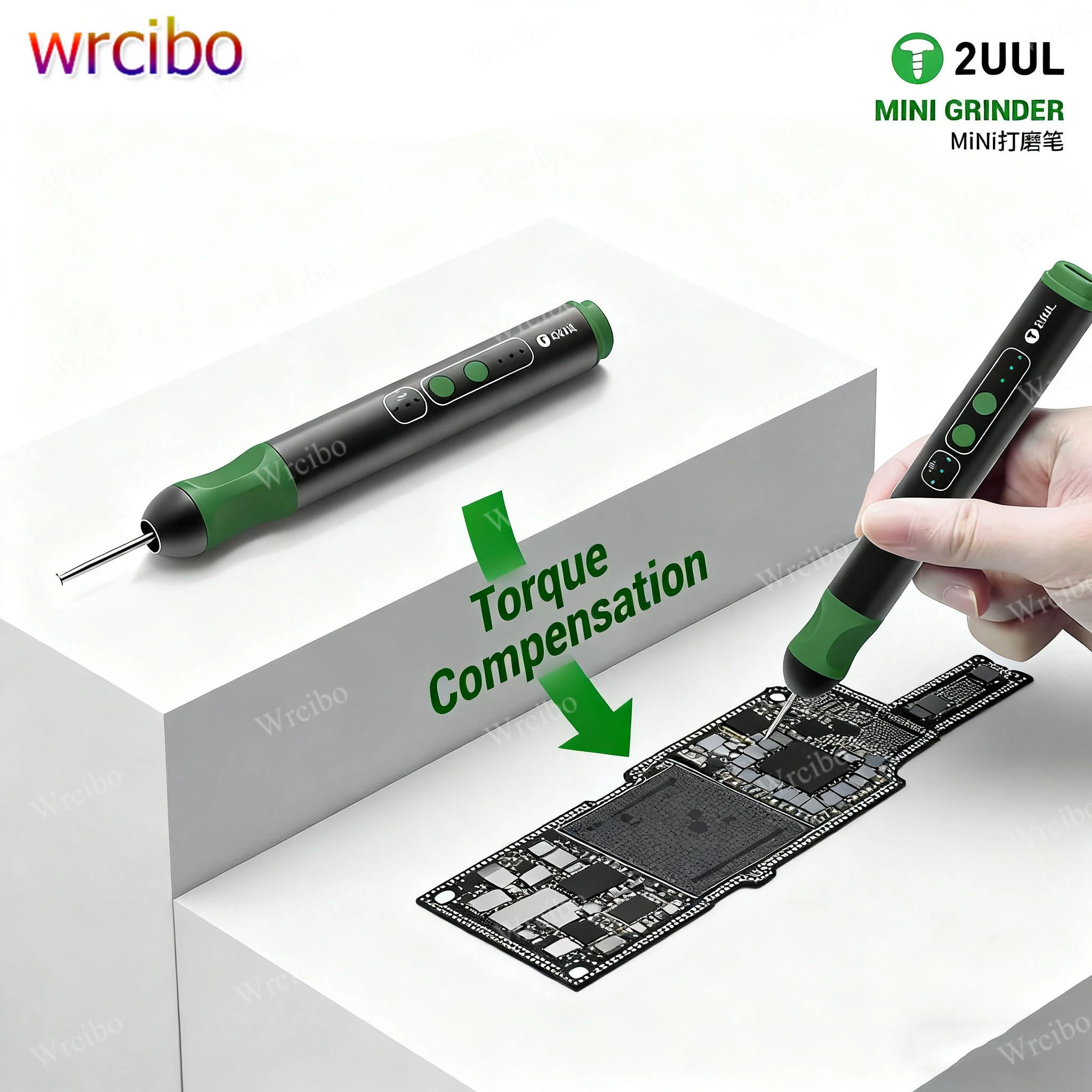 

Мини-шлифовальная ручка 2UUL с компактором крутящего момента — 5-скоростной ручной полировщик для ремонта чипов печатной платы, включает 10 многофункциональных битов ​