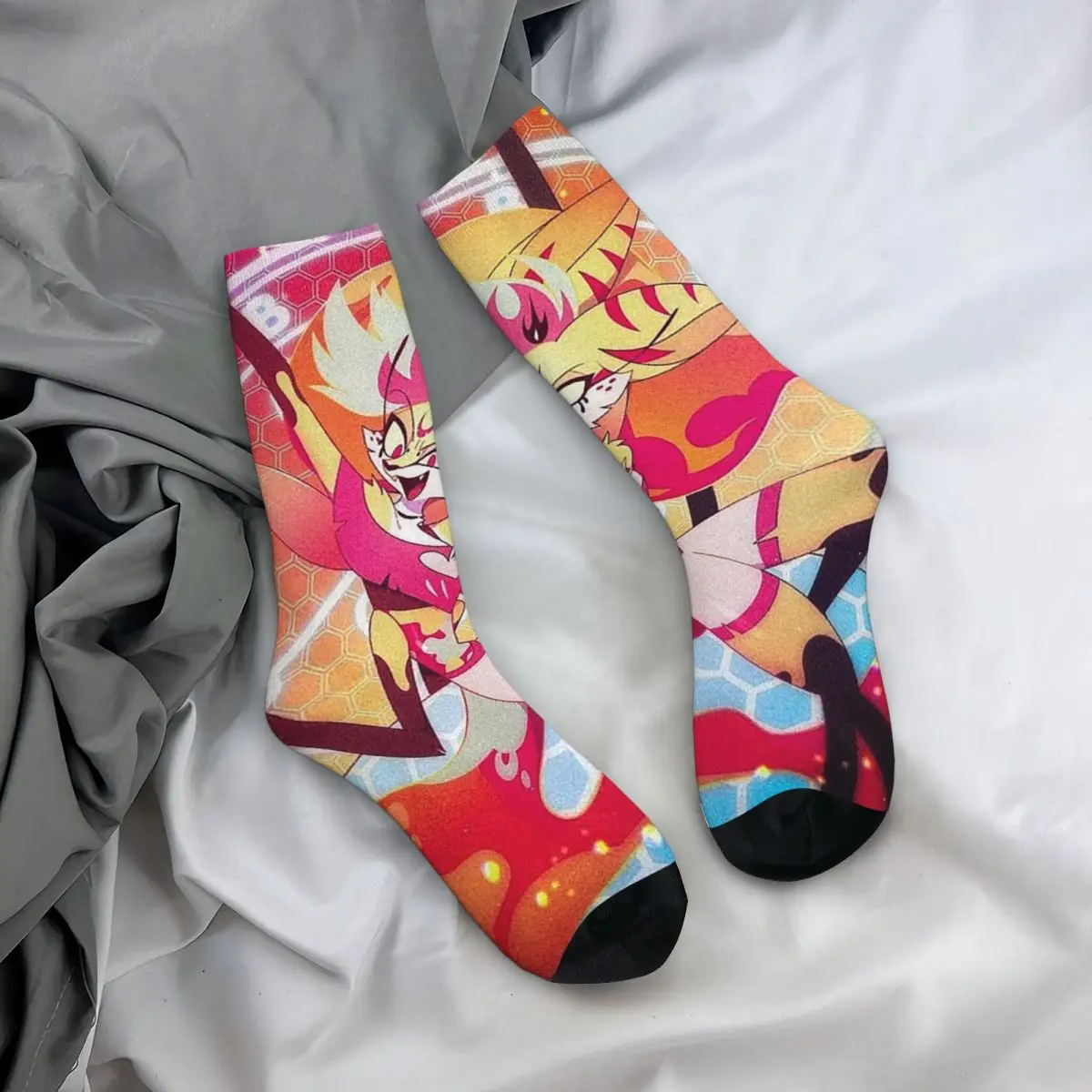 جميع المواسم Helluva Boss Beelzebub الجوارب Harajuku الرياضة الأوسط جوارب أنبوبية جوارب مضحكة للرجال النساء الهدايا #6