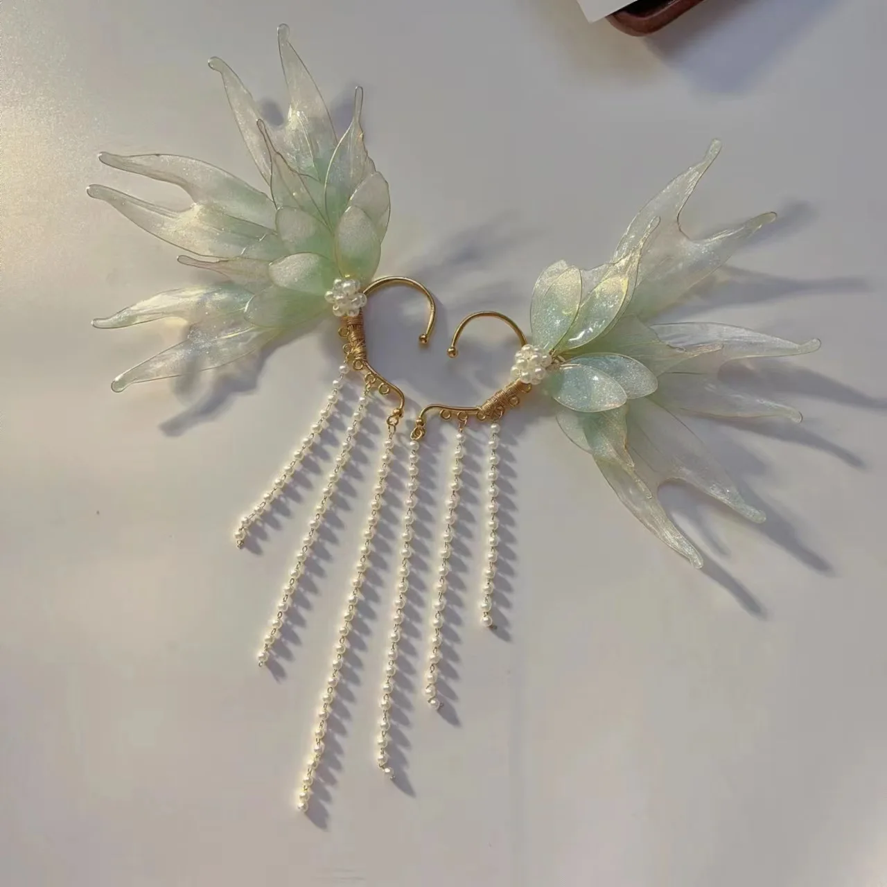 Accessoires de cheveux de style antique pour femmes, sirène, princesse, pompon, poignet d'oreille, Hanfu Elf