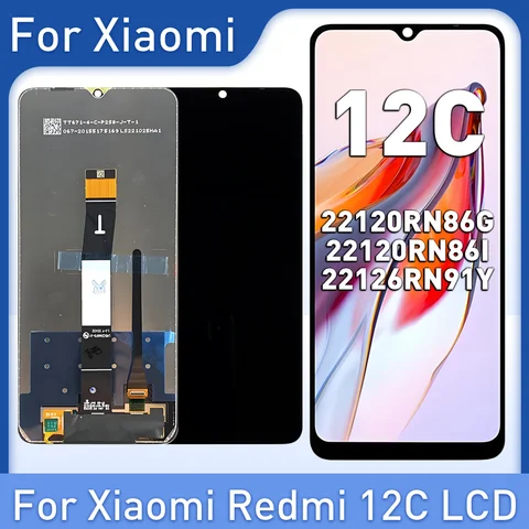 6.71" High Quality For Xiaomi Redmi 12C 4G 22120RN86G LCD display touch screen digitizer Assembly For Redmi12C 22126RN91Y LCD