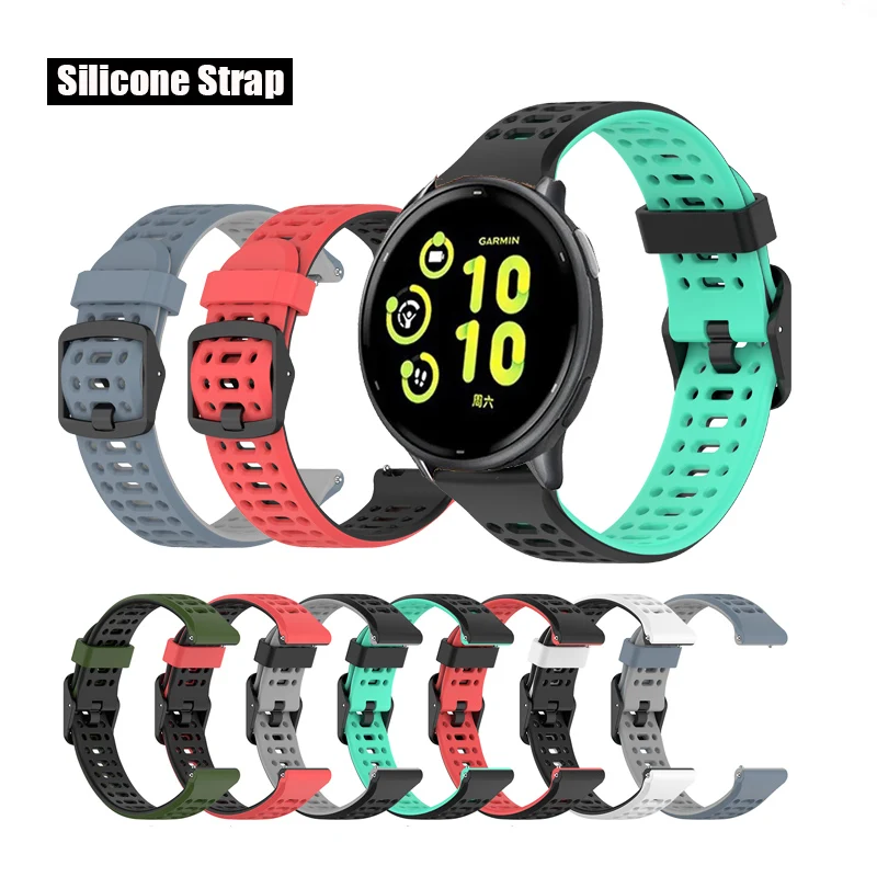 Регулируемый силиконовый ремешок 20 мм для Garmin Vivoactive 6 / Vivoactive 5 / Vivoactive 3