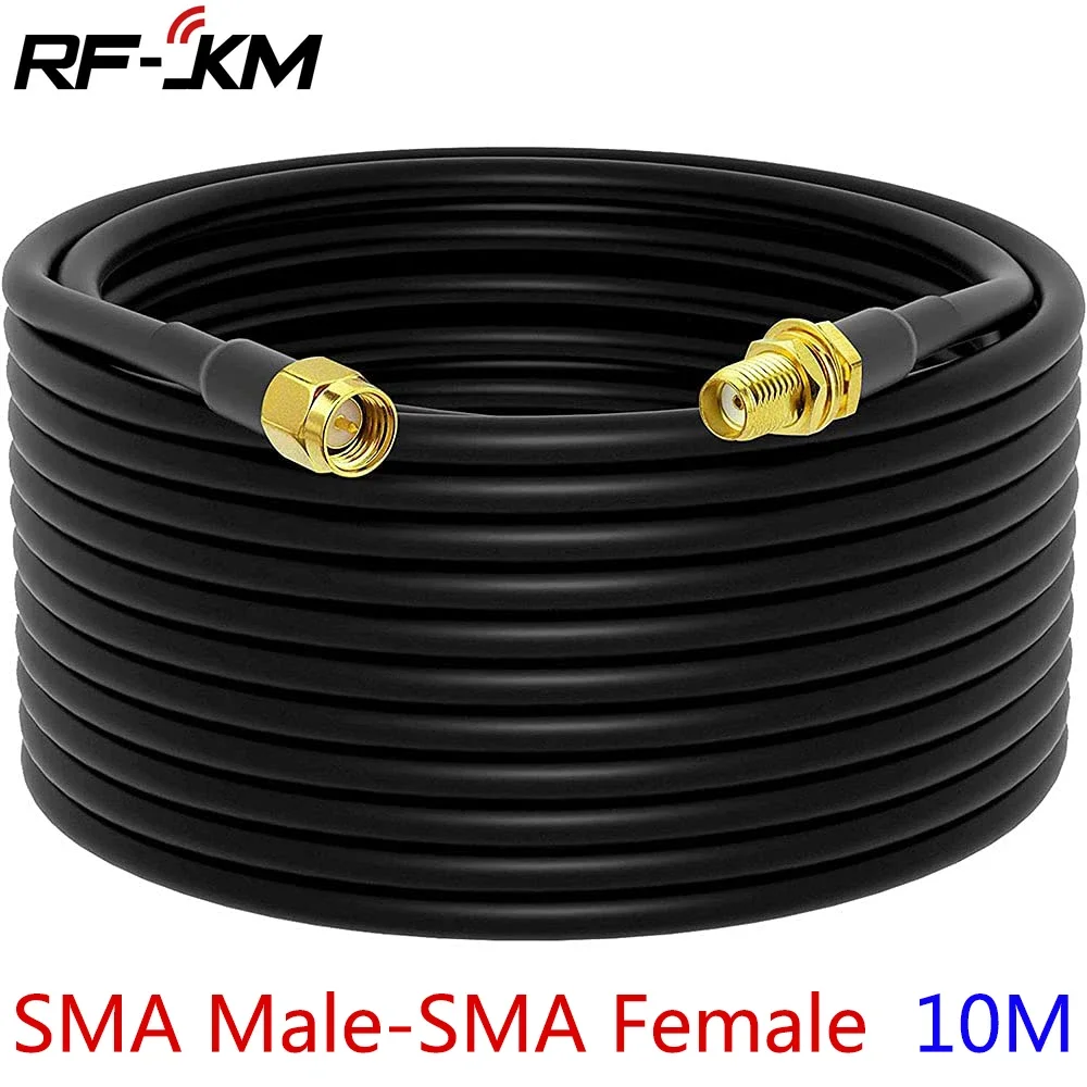 

5pcs SMA Male to SMA Female Connector 10 meters Low Loss Extension Antenna RG58 Coaxial Cable Pigtail For 4G LTE Ham ADS-B