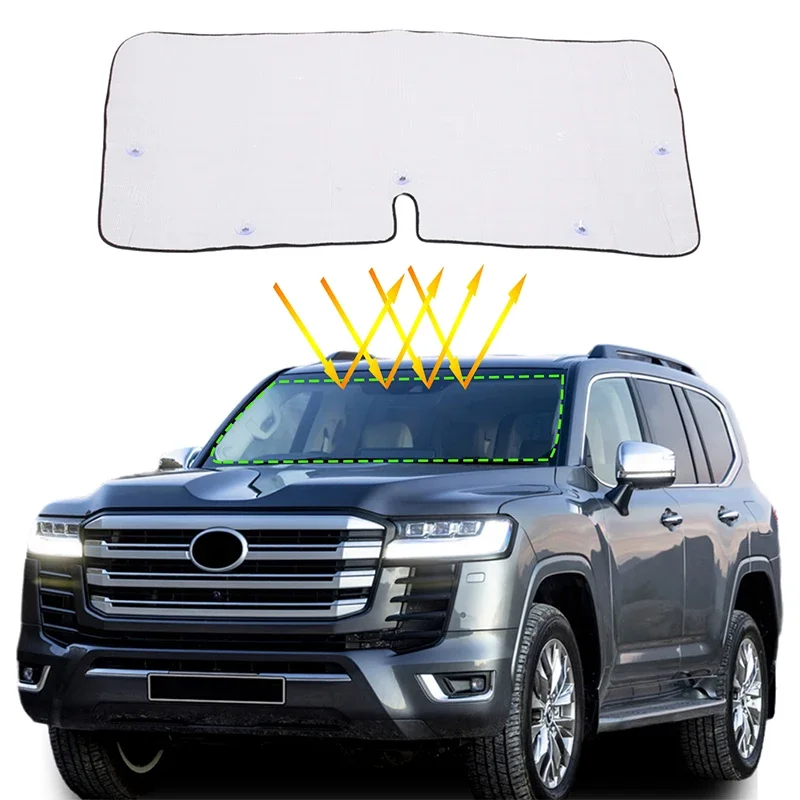 For Toyota Land Cruiser 2016-2022 Sun Shade Parasol Anti-UV Car Visor Windows Sunshade Accessories