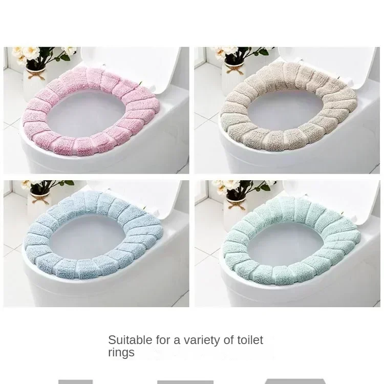 Comfortable and Soft Toilet Seat Cover with Elastic Band for Easy Installation restroom decor  wc accessories  toilet sticker