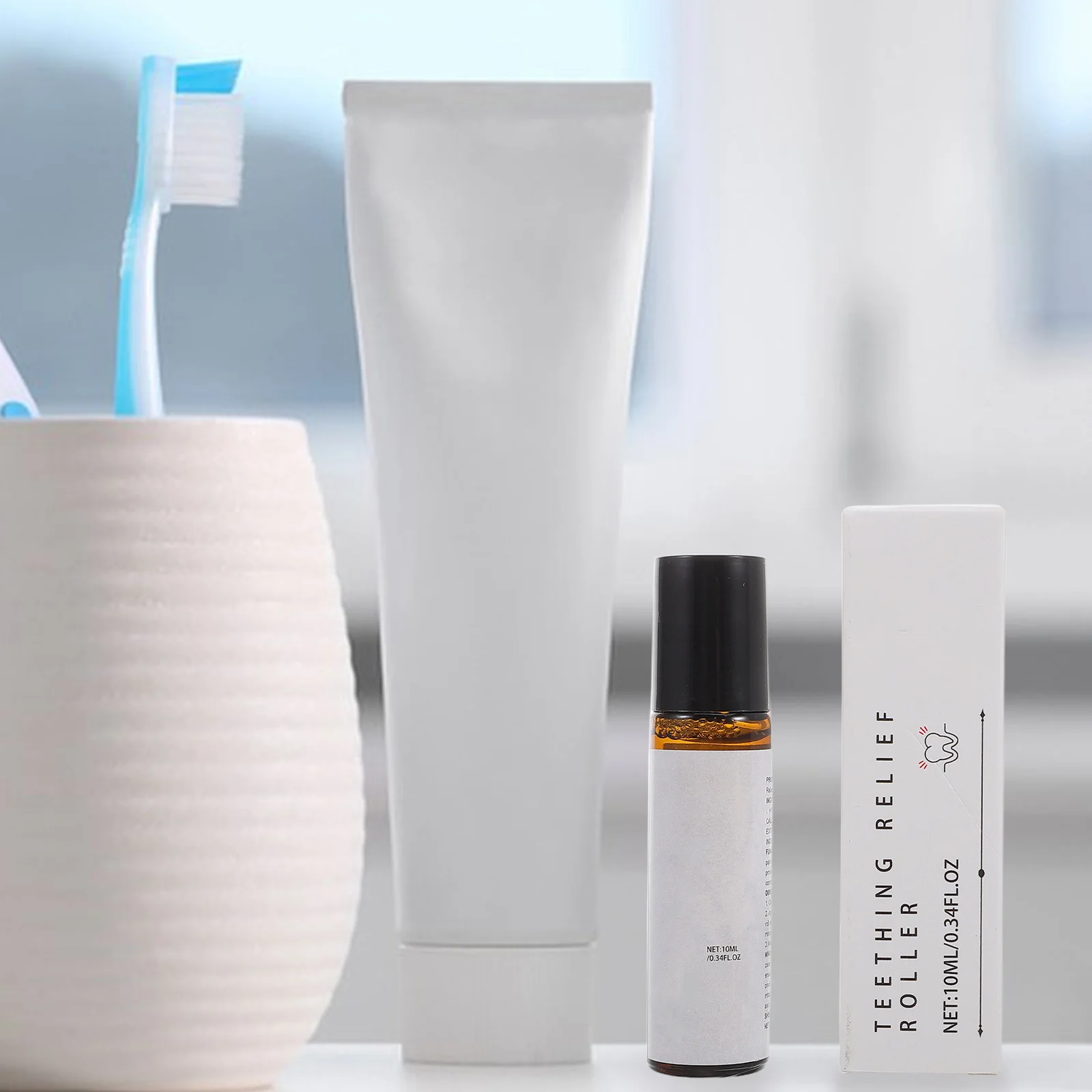 أسطوانة العناية بالأسنان، تصميم مدمج محمول، تركيبة لطيفة لتخفيف الانزعاج على الأسنان، للاستخدام اليومي، أسطوانة زيت التسنين الطبيعية #6